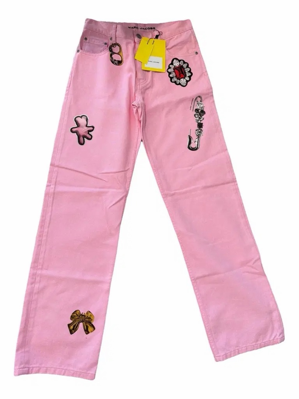 Marc Jacobs Pink Embellished Cotton Jumpsuit - Picture 3 of 7